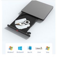 聯(lián)想（Lenovo）TX800 外置光驅 超薄外置DVD刻錄機 24倍速 高速移動光驅 Type-C+USB雙接口